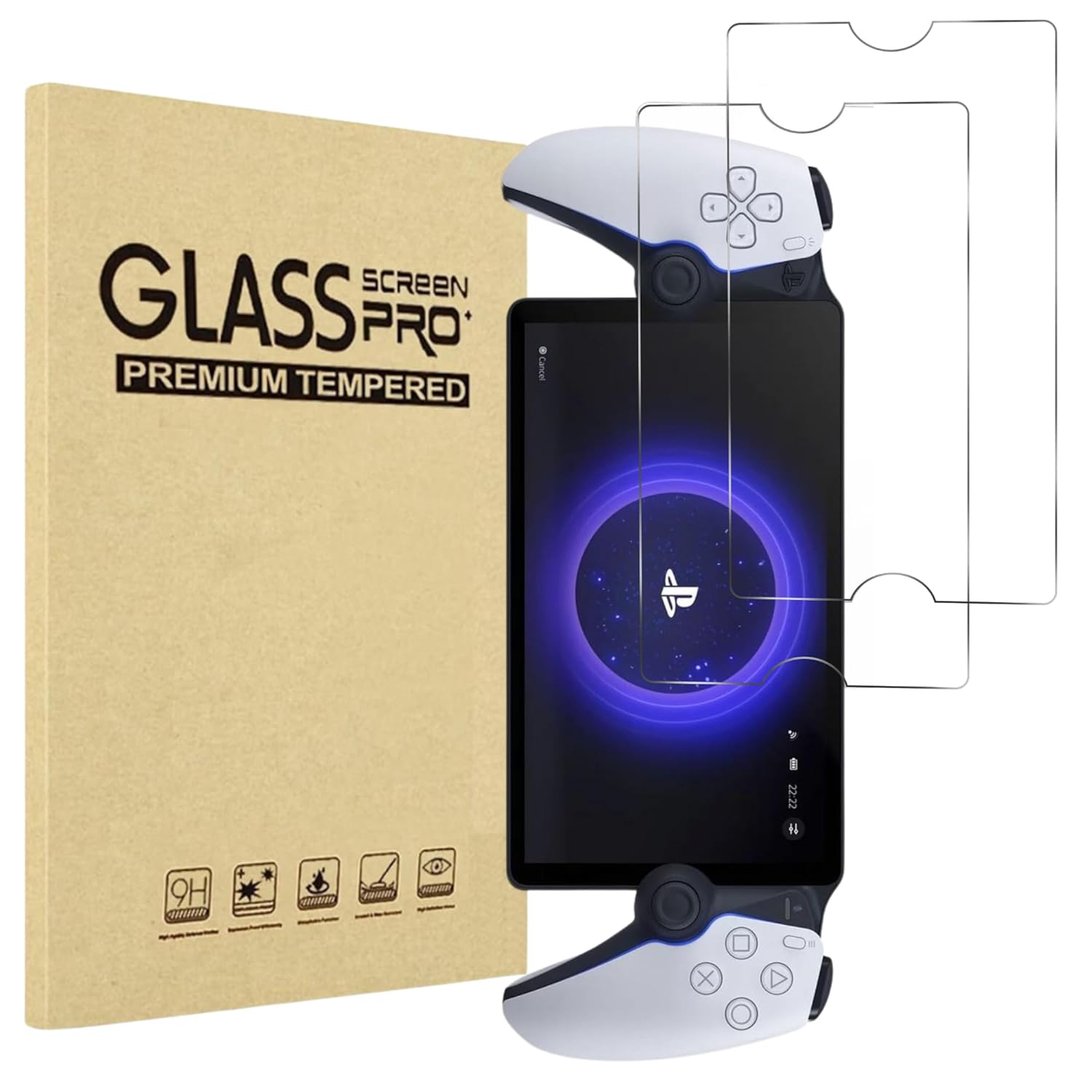 PHONILLICO Sony Playstation PS5 Portal için Temperli Cam [2'li Paket] PS Portal Ekran Koruyucu Dayanıklı Ekran Koruyucu Çizilmez