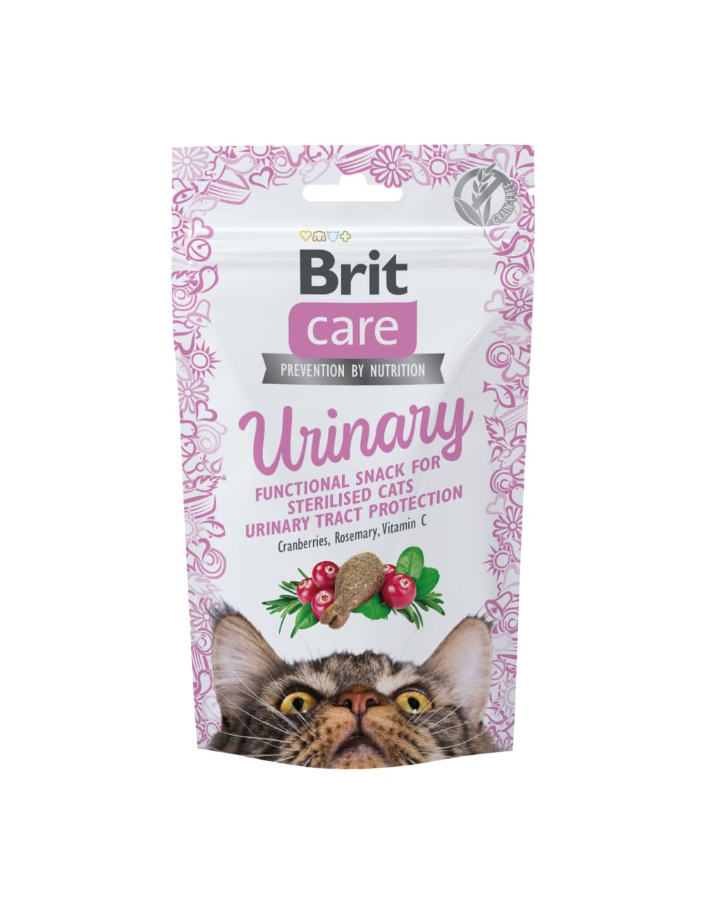 Brit Care Functional Snack, İdrar Yolu Problemlerini Düzenlemek İçin, Tahılsız, Fonksiyonel Kedi Ödülü, 50 g