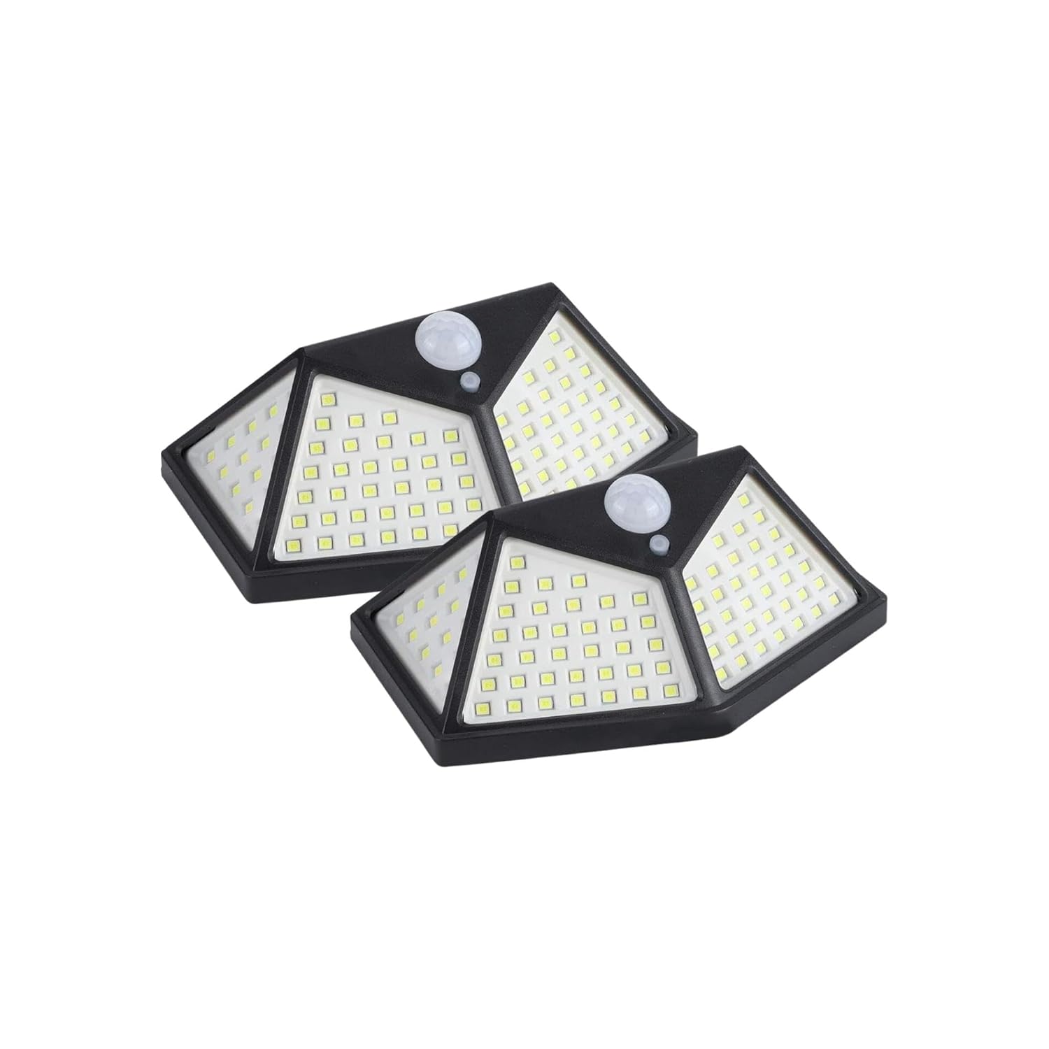 Led Solar Hareket Sensörlü Dış Ortam Bahçe Aydınlatması, Güneş Enerjili, Su Geçirmez, 100 Ledli, Beyaz Işık, (2 Adet)