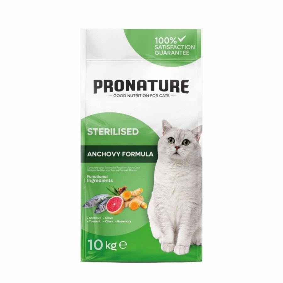 Pronature Kısırlaştırılmış Kedi Maması Hamsili 10 Kg