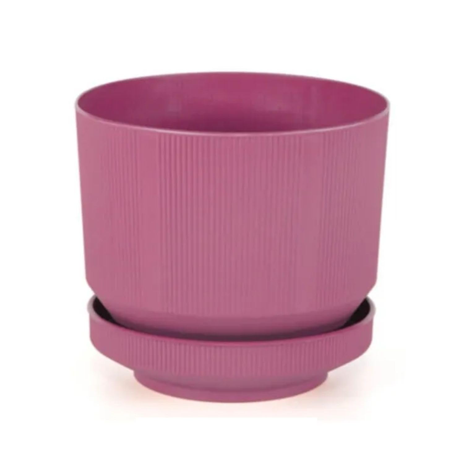 Plastik Tabaklı Saksı 1 Adet (fuşya) 6 Lt