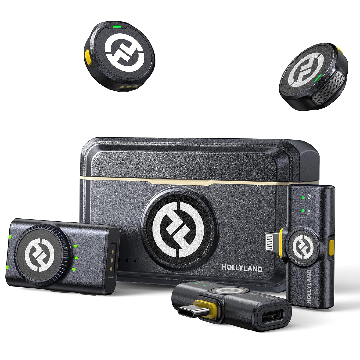 HollyView Hollyland Lark M2 Kablosuz Lavalier Mikrofon Combo