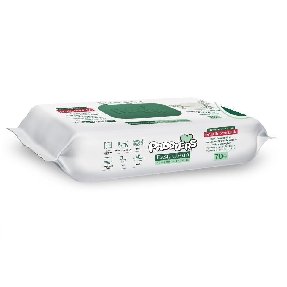 Paddlers Easy Clean Beyaz Sabun Katkılı Yüzey temizlik Havlusu 3x70 (210 Yaprak)