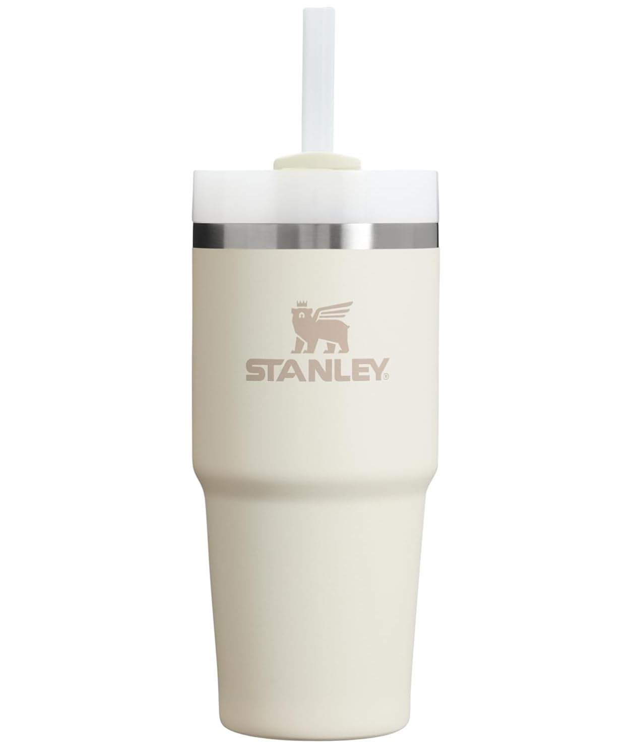 Stanley Quencher H2.0 FlowState Paslanmaz Çelik Vakum Yalıtımlı Bardak Kapaklı ve Pipetli Su, Buzlu Çay veya Kahve, Smoothie ve Daha Fazlası için, Krem 2.0, 396 ml