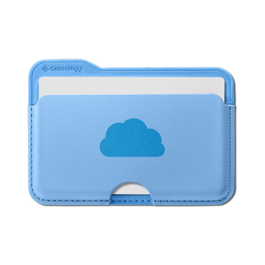 Spigen Caseology iPhone için MagSafe özellikli 3 Kartlı Manyetik Cüzdan Folder Pop Sky Blue Cloud - AFA07499