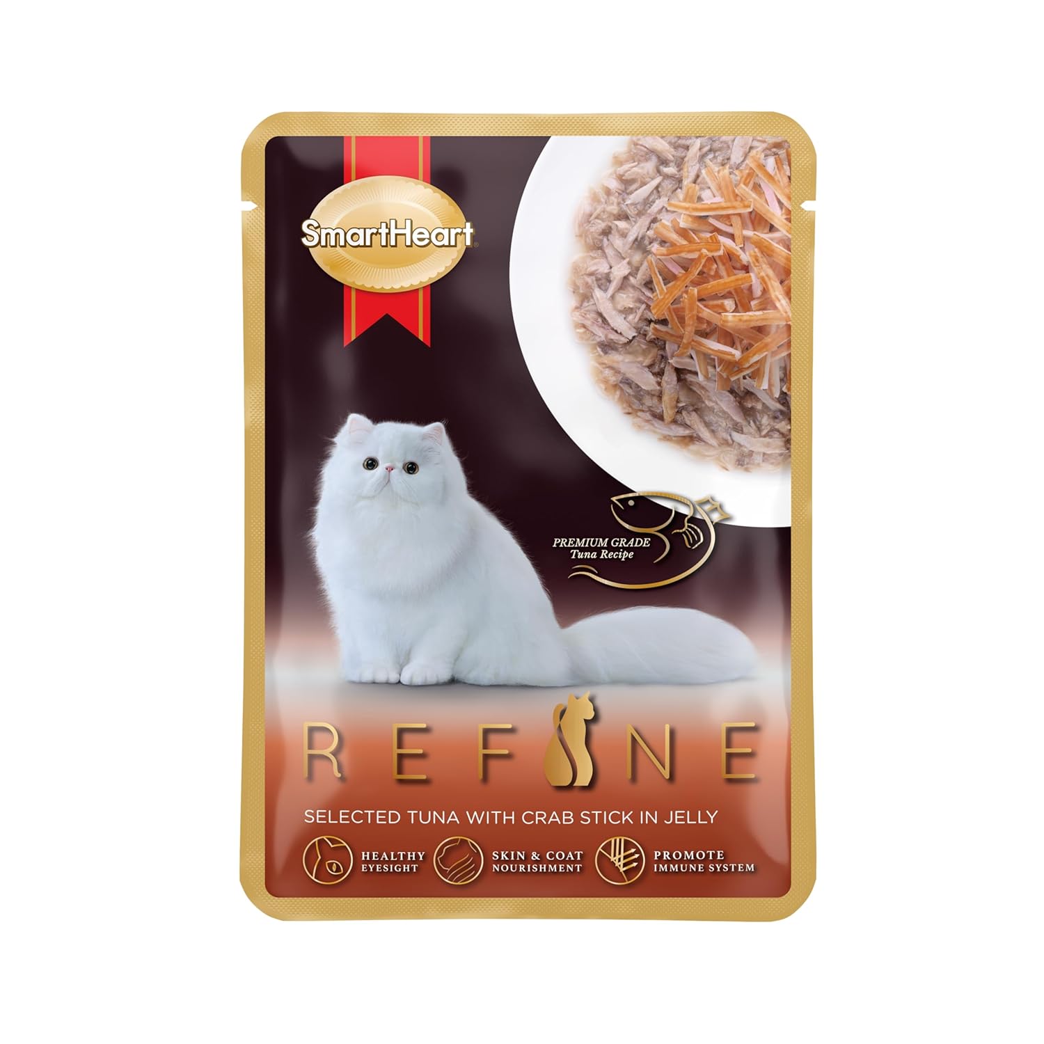 Refine Pouch Jöle İçinde Yengeç Çubuklu Seçkin Ton Balığı 70 gr