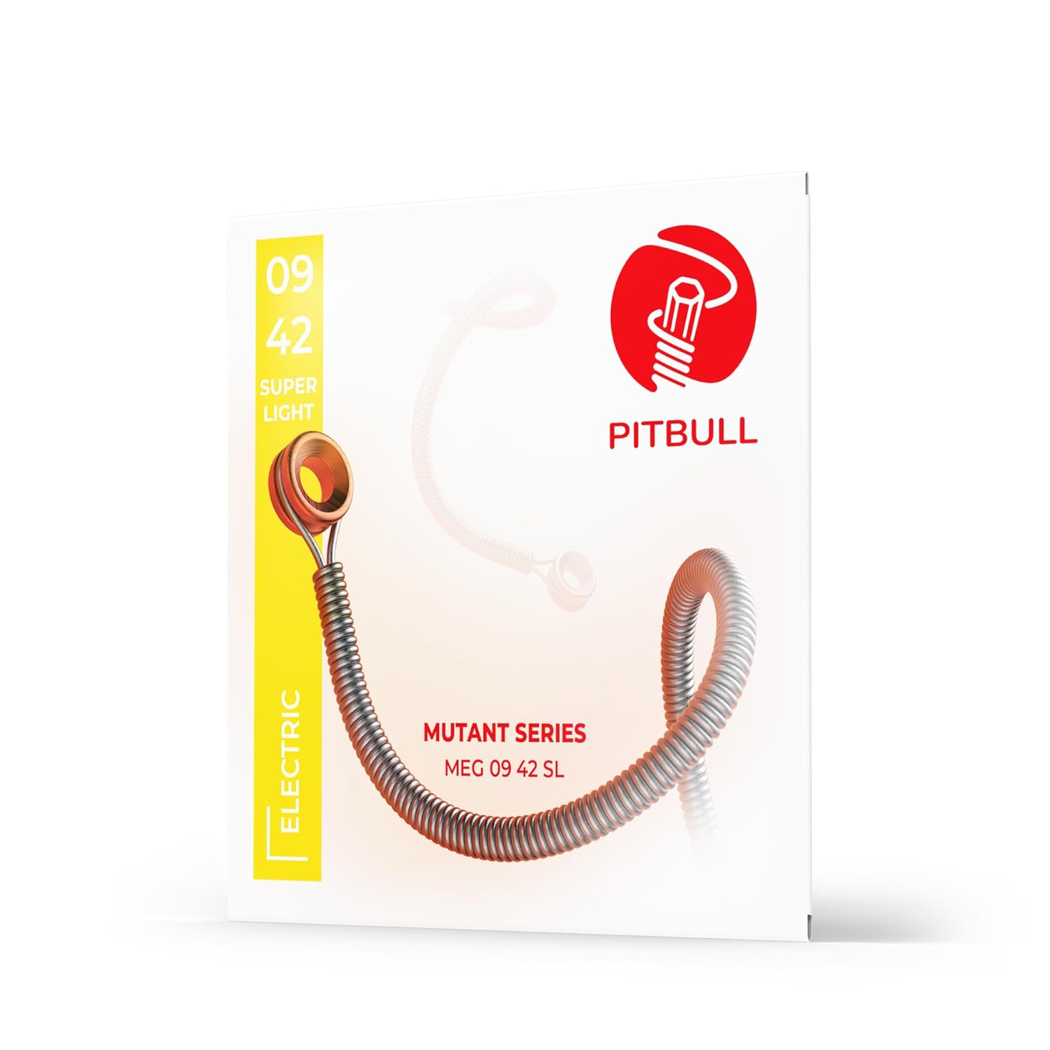 Pitbull Elektro Gitar Tel Seti, Mutant Seri, 09-42 Süper Light, MEG (Tekli SET)
