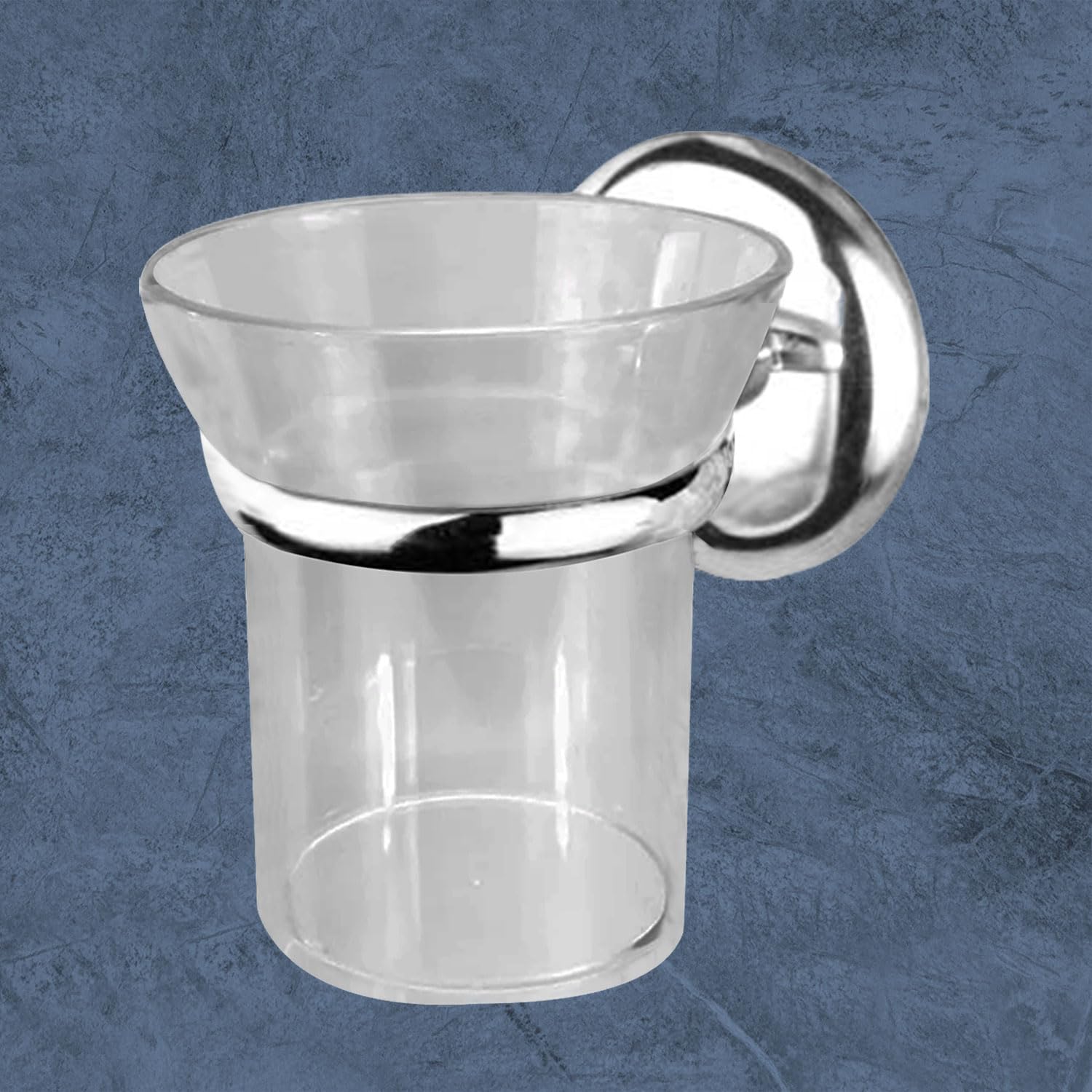 Badem10 Diş Fırçalık Vidalı Banyo Diş Fırçası Kabı Kutusu Krom Kristal