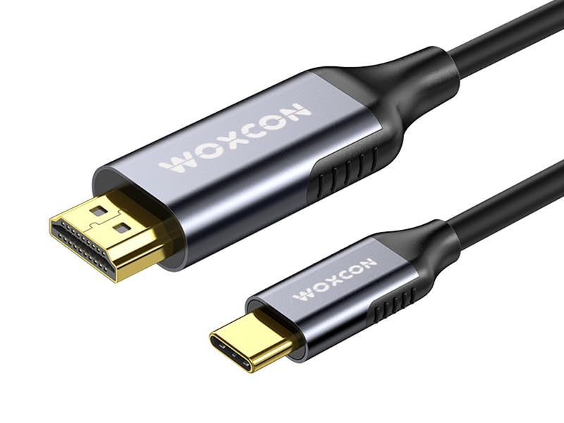 Woxcon - USB-C to HDMI Cable, USB 3.2 Type C, HDMI2.0b Standart, 4K 60Hz, 18Gbps, HDR, HDR10, 3D, HD