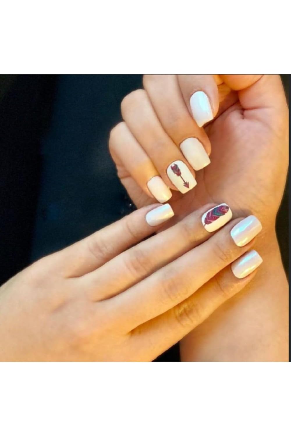 Sihirli Tüy Yaprak Desenli Tırnak Dövmesi Tırnak Tattoo Nail Art Tırnak Sticker ScaNM428