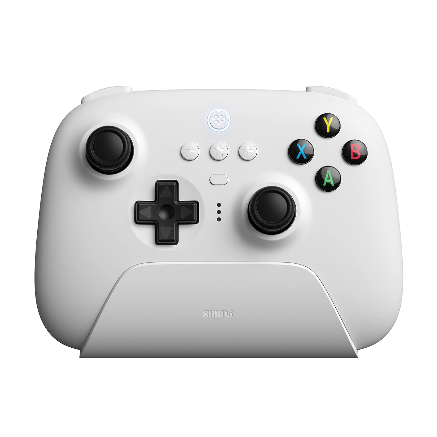 8Bitdo Ultimate Hall Effect 2.4G Controller ve Şarj Dock - Beyaz Windows, Android PC Ipad Uyumlu