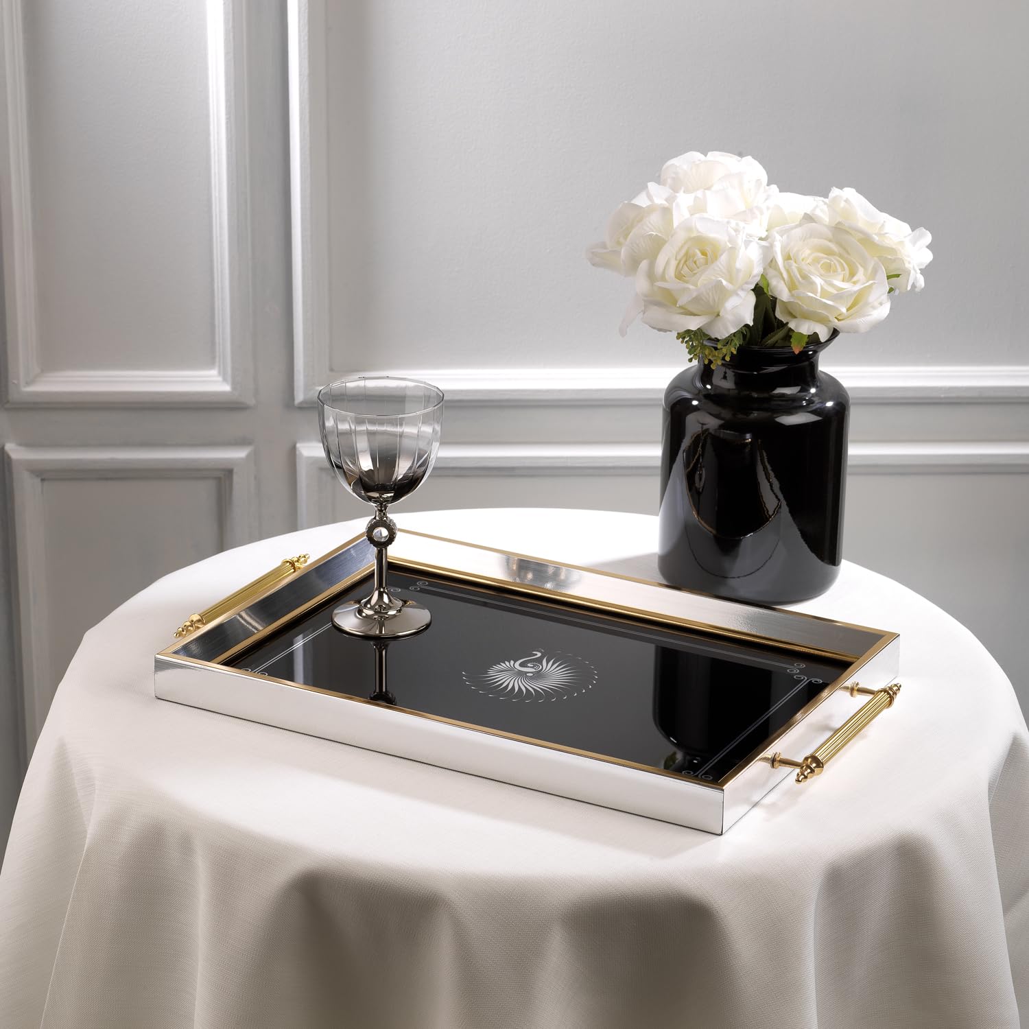 Schäfer Kunst Tepsi-1 Parça-Gümüş03