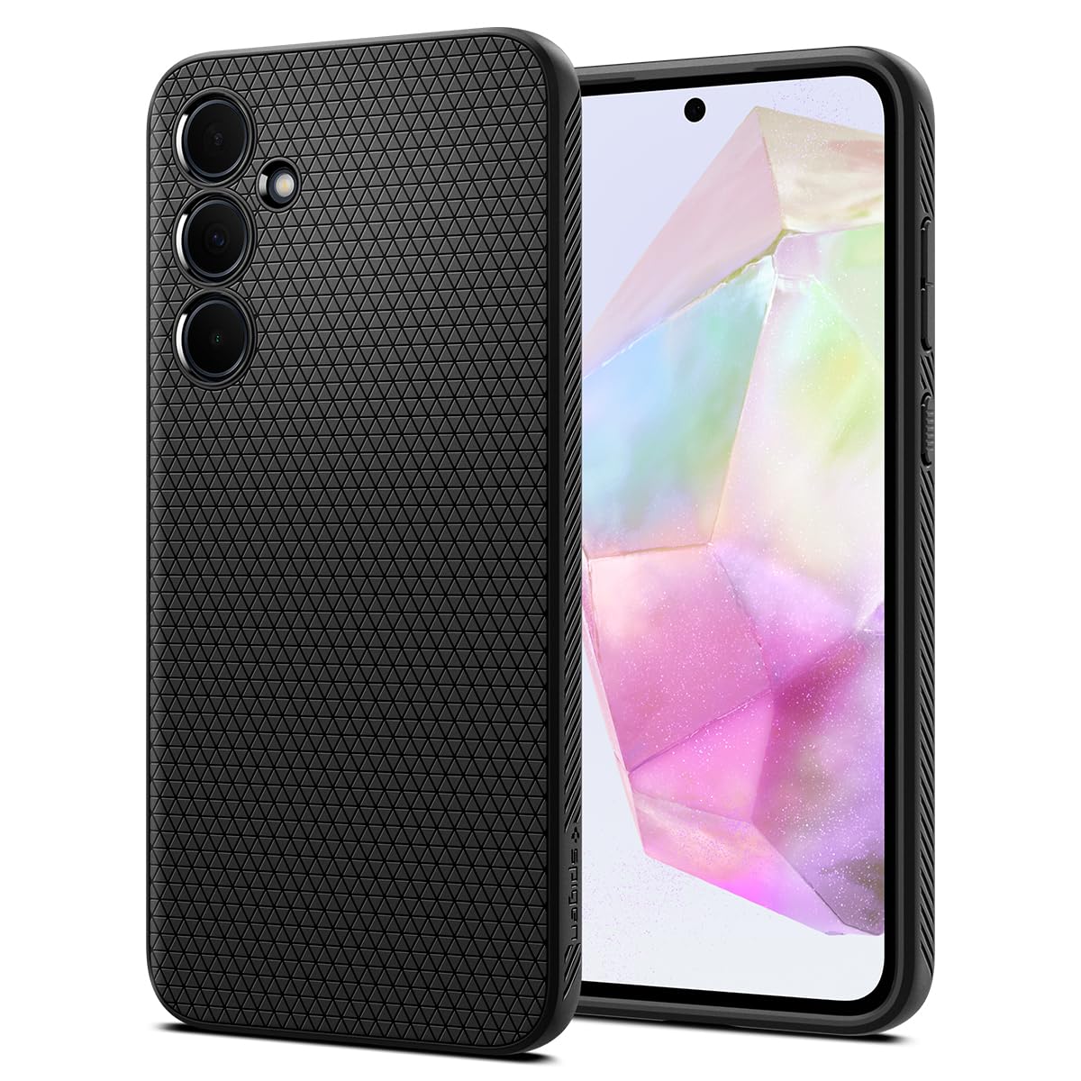 Spigen Galaxy A35 ile uyumlu Kılıf Liquid Air Matte Black - ACS07519