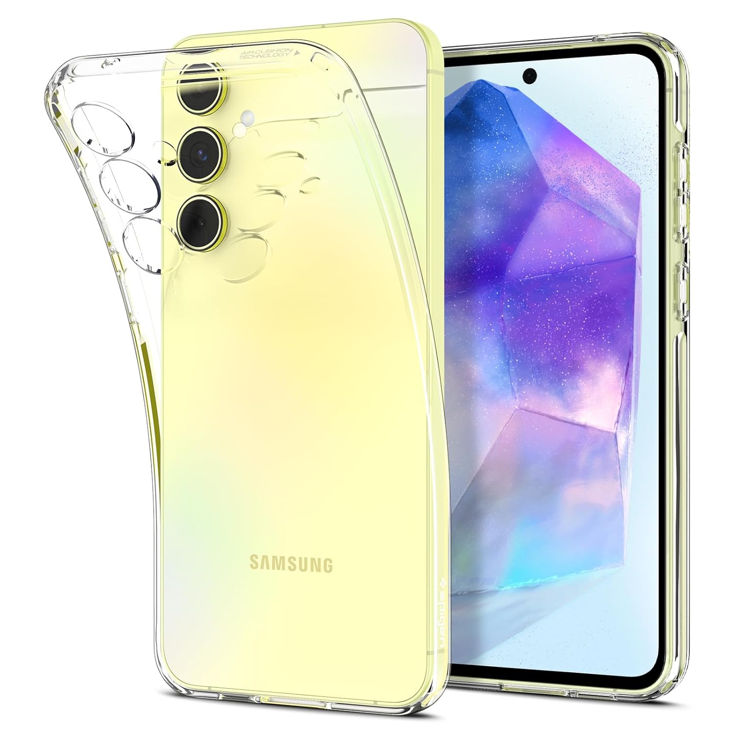 Spigen Galaxy A55 ile Uyumlu Kılıf Liquid Crystal 4 Tarafı Tam Koruma Crystal Clear - ACS07537