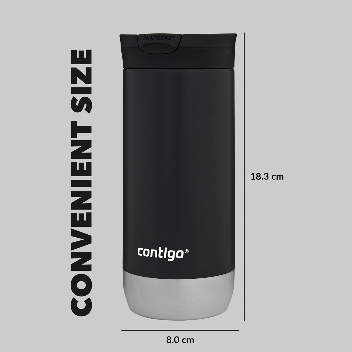 Contigo Huron Pro Snapseal Termos Bardak 470 mL Siyah