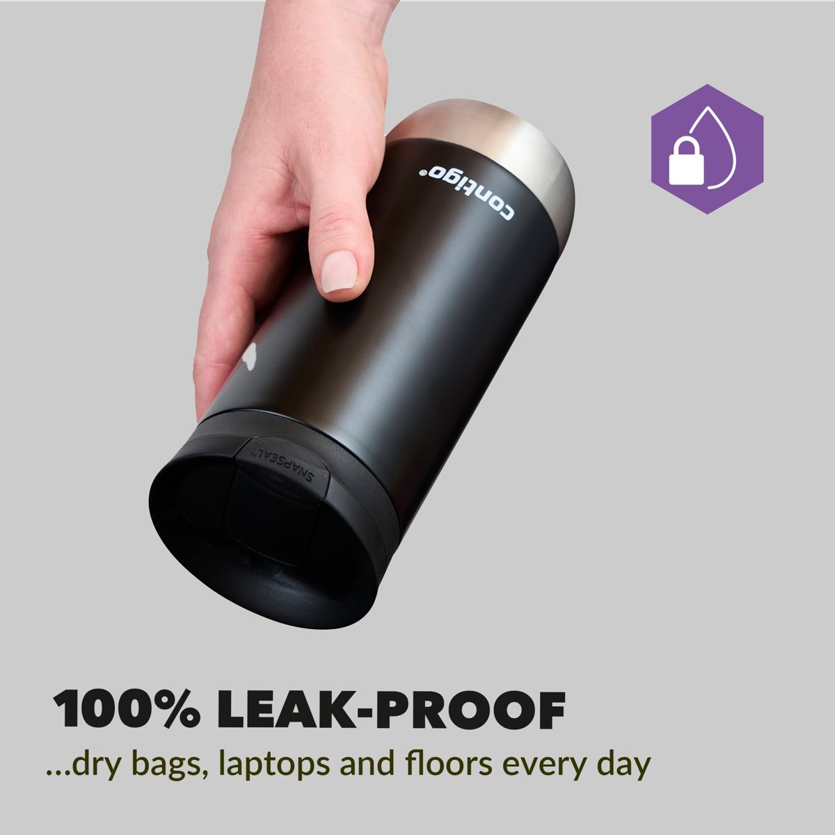 Contigo Huron Pro Snapseal Termos Bardak 470 mL Siyah