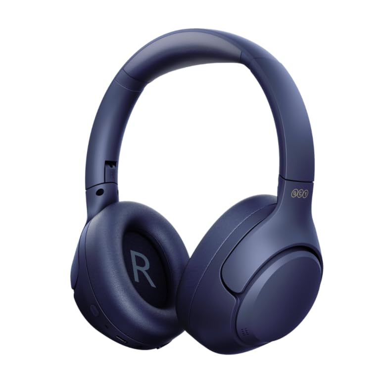 QCY H3 Hybrid ANC Hi-Res Bluetooth 5.4 Kafaüstü Kablosuz Kulaklık Çift Cihaz Desteği Mavi