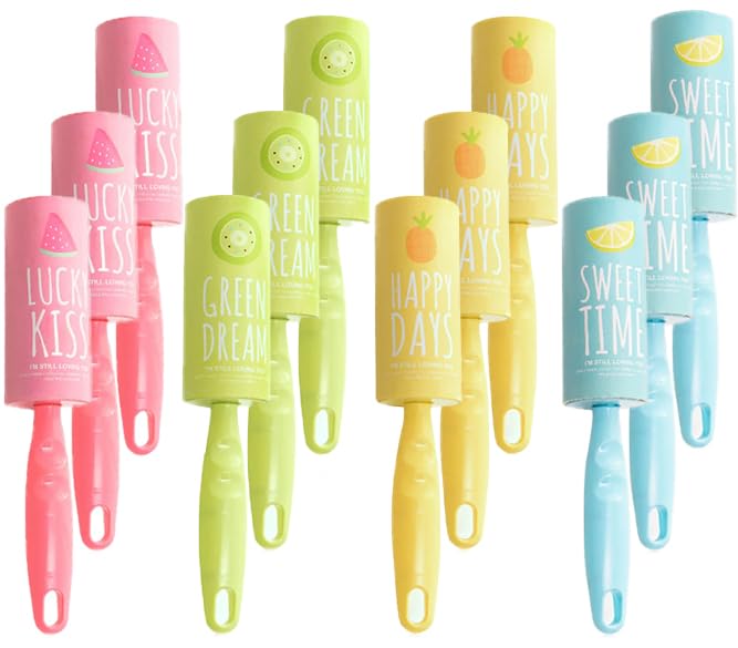 Lirazon 12 Adet Tüy Toplama Rulosu, Her Biri 20 Yaprak, Kedi Köpek Tüyü, Toz Toplayıcı Yapışkanlı Kağıt