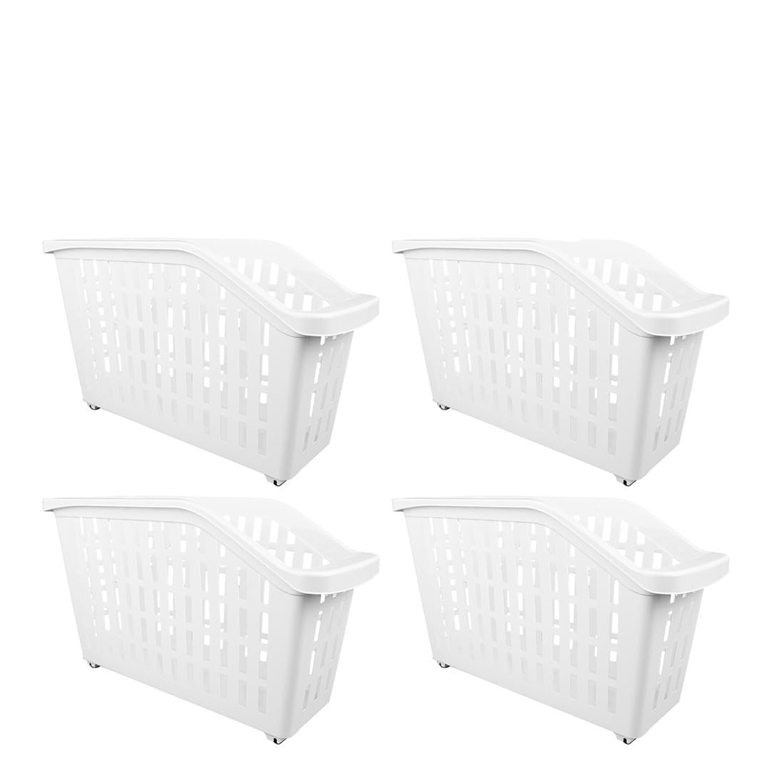 DecoBella 4'lü 13 Lt. Tekerlekli Düzenleyici Sepet