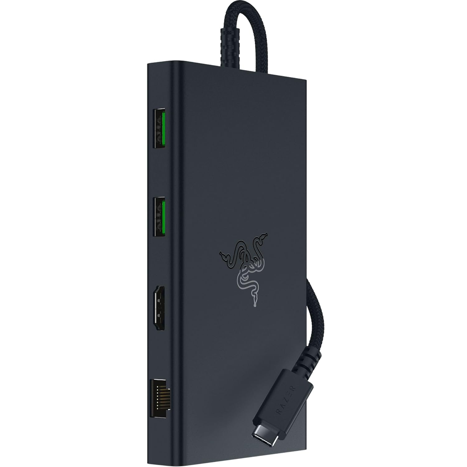 Razer USB-C Dock - HDMI, Gigabit Ethernet, 3,5 mm ses bağlantı noktası, USB-A ve -C ile 11 bağlantı noktası, Windows ve Mac ile uyumlu (4K ile ekran çıkışı, 7.1 surround ses) Siyah