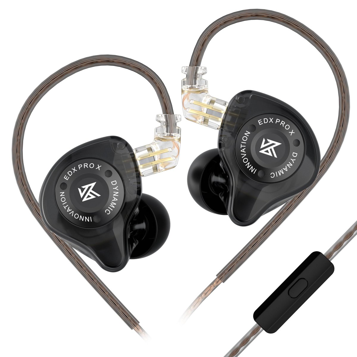 KZ EDX Pro X Kulak Monitörü Kulaklık, HiFi Stereo IEM, Çıkarılabilir Kablolu Dinamik Sürücü Kulaklık, Şarkıcılar Müzisyenler Davulcular Audiophile için Derin Bas Gürültü İzolasyonlu Kulaklıklar (MIC,