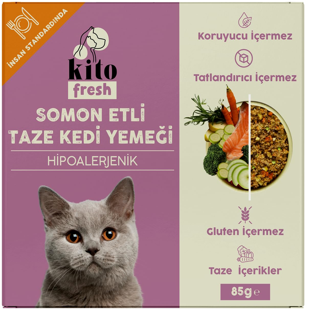 Kito Fresh Somon Etli Taze Kedi Yemeği