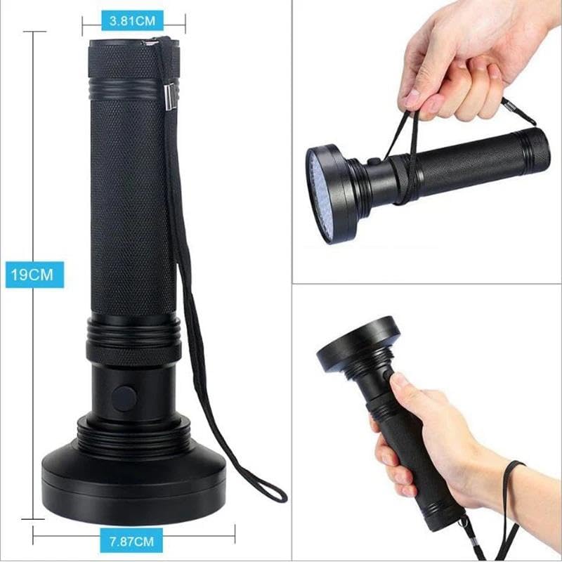 Valkyrie 100 LED 395nm Mor Işık UV El Feneri - Ultraviyole Siyah Fener - Ev Otel Evcil Hayvan Para