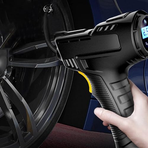 Valkyrie 120W Kablosuz Hava Kompresörü Araç Motorsiklet Bisiklet Top Araba Lastik Pompası - Wireless USB - LED Işıklı