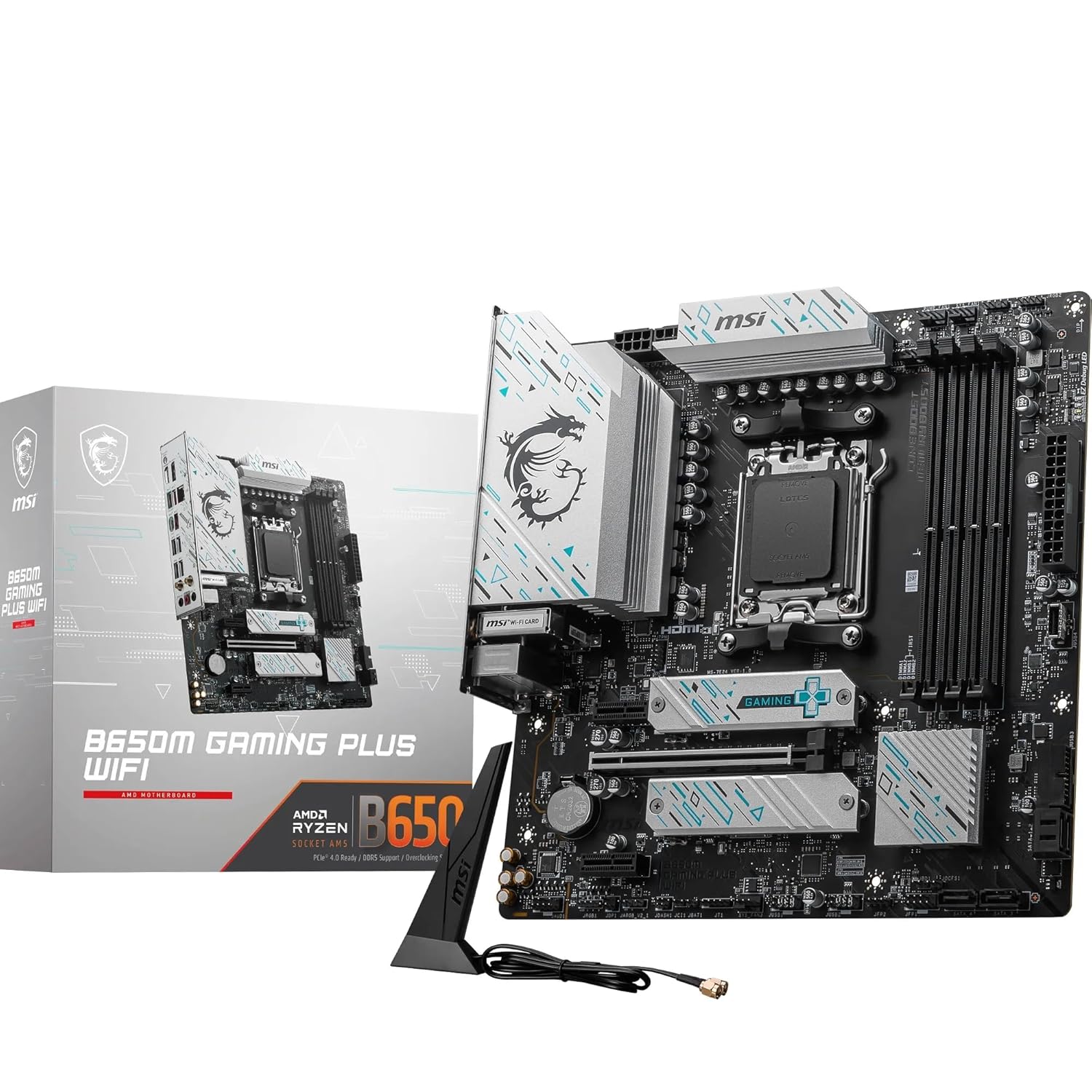 MSI MB B650M GAMING PLUS WIFI AM5 DDR5 7200MHZ(OC) HDMI DP M.2 USB3.2 2.5G LAN WI-FI 6E mATX