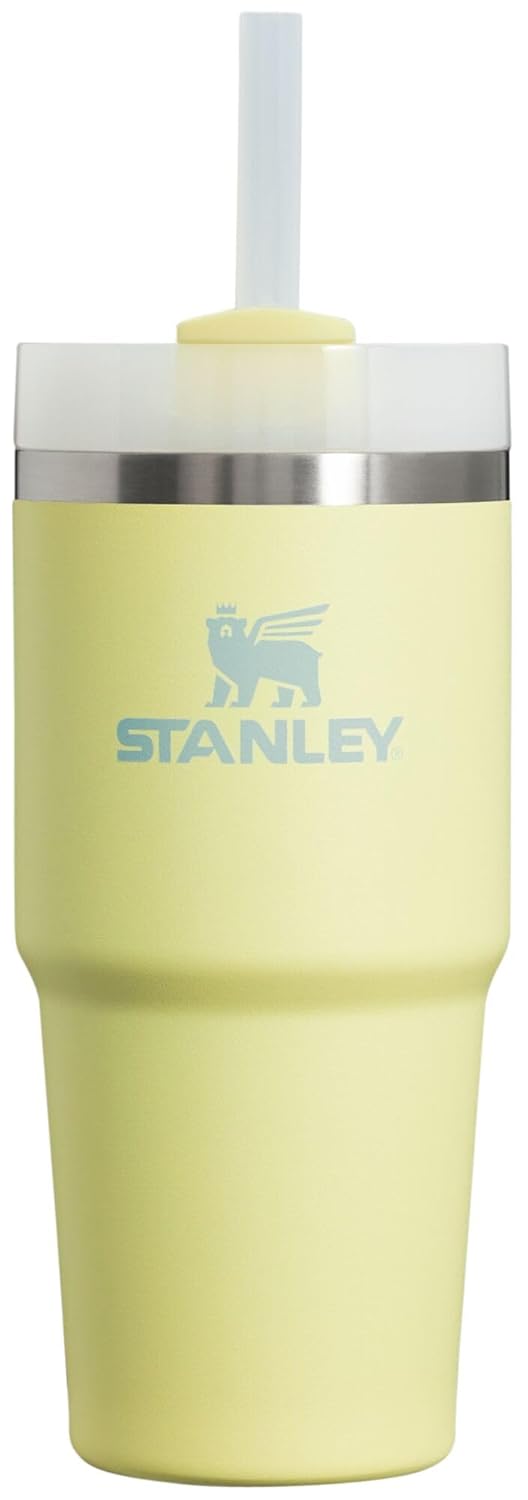 Stanley Quencher H2.0 FlowState Paslanmaz Çelik Vakum Yalıtımlı Bardak Kapaklı ve Pipetli Su, Buzlu Çay veya Kahve, Smoothie ve Daha Fazlası için, Pomelo, 396 ml