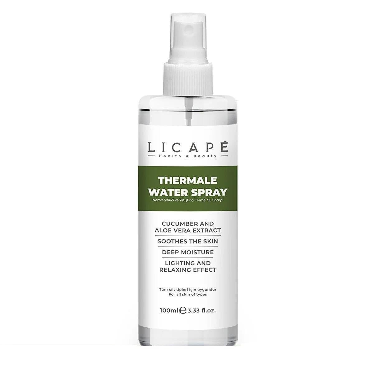 Licape Nemlendirici ve Yatıştırıcı Termal Su Spreyi 100ml