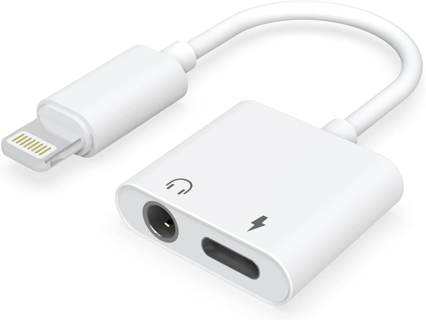 HEARTZ iPhone ile uyumlu kulaklık adaptörü 2 si 1 arada Lightning jack 3,5 mm kulaklık bağlantısı şarj kablosu dönüştürücü cihazı hem şarj etmenizi hem kulaklık veya aux kullanabilmenizi sağlar NO 159