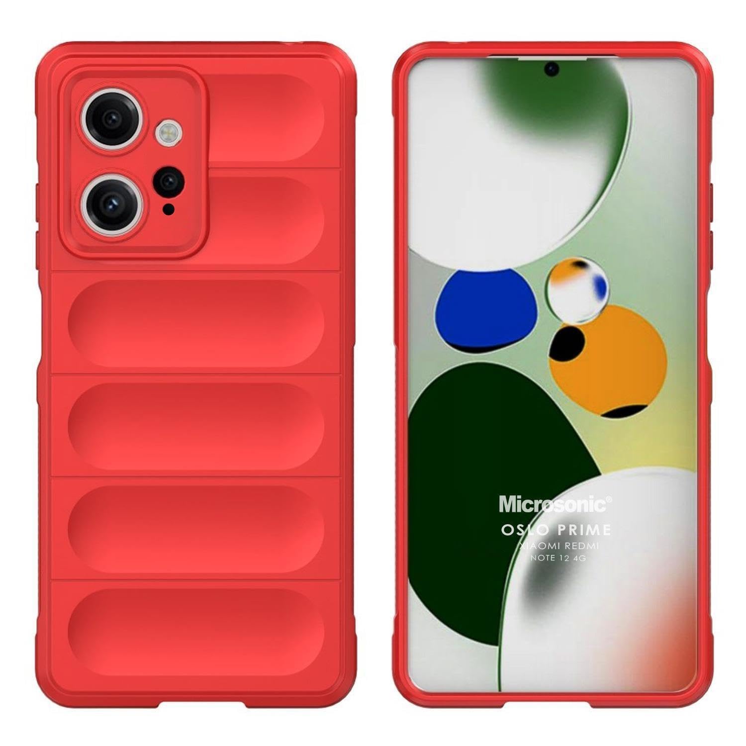 Microsonic Xiaomi Redmi Note 12 4G için Kılıf Oslo Prime Kırmızı [Redmi Note 12 4G ile Uyumlu Kılıf - Kırmızı]