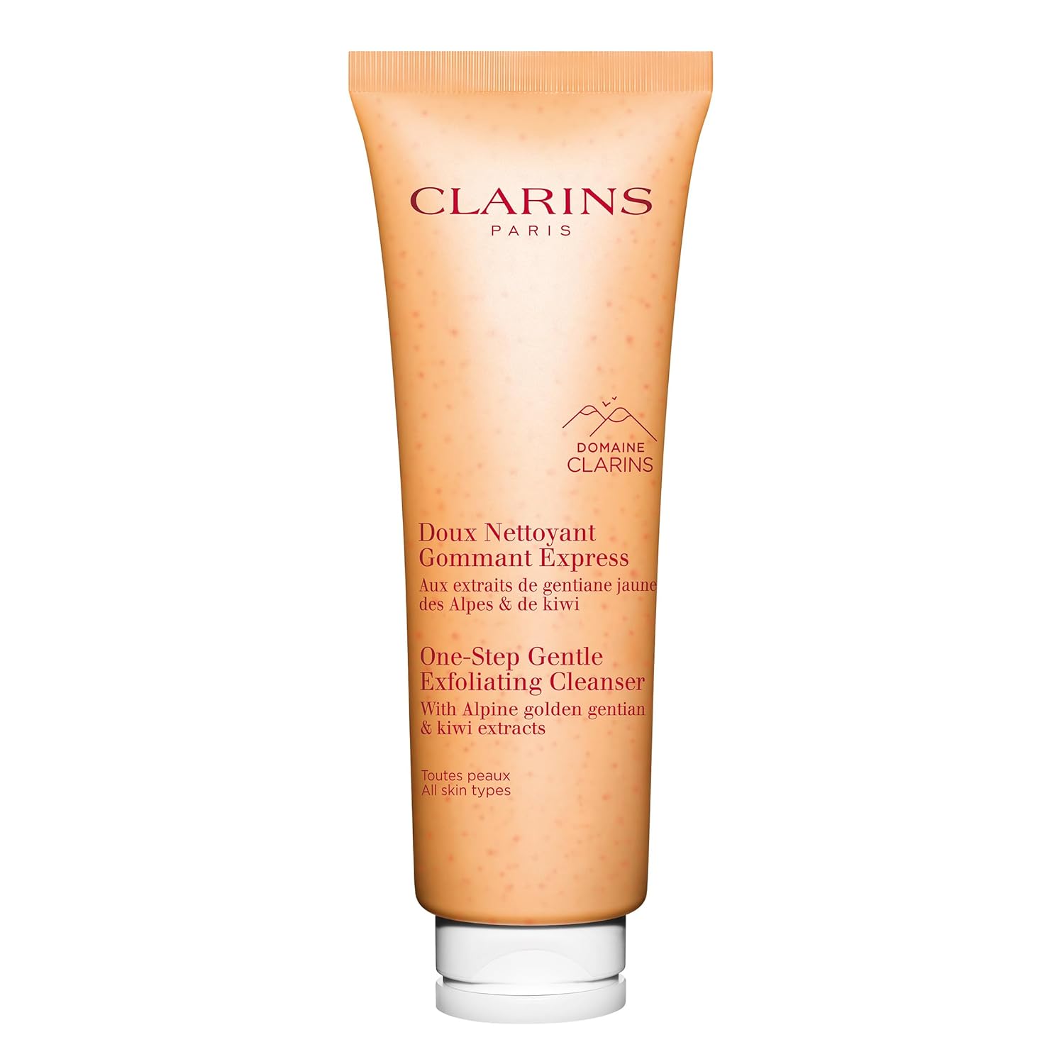 Clarins Tek Adımda Nazik Peeling Temizleyici | 3'ü 1 Arada Temizleyici, Makyaj Temizleyici ve Eksfoliye Edici | Parlaklığı Artırır | Bitki Bazlı Peeling Boncukları | Tüm Cilt Tipleri | 4.5oz