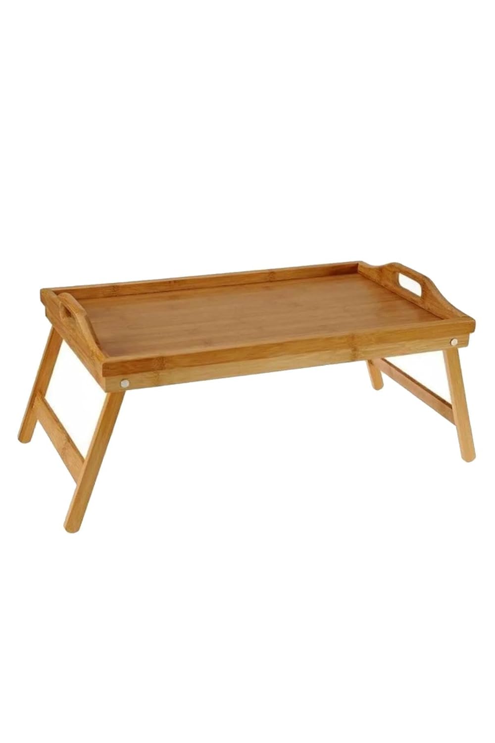 İLİVA Katlanabilir Ayaklı Bambu Tepsi - Keyif Tepsisi - Yatak Koltuk Sehpa Tepsi