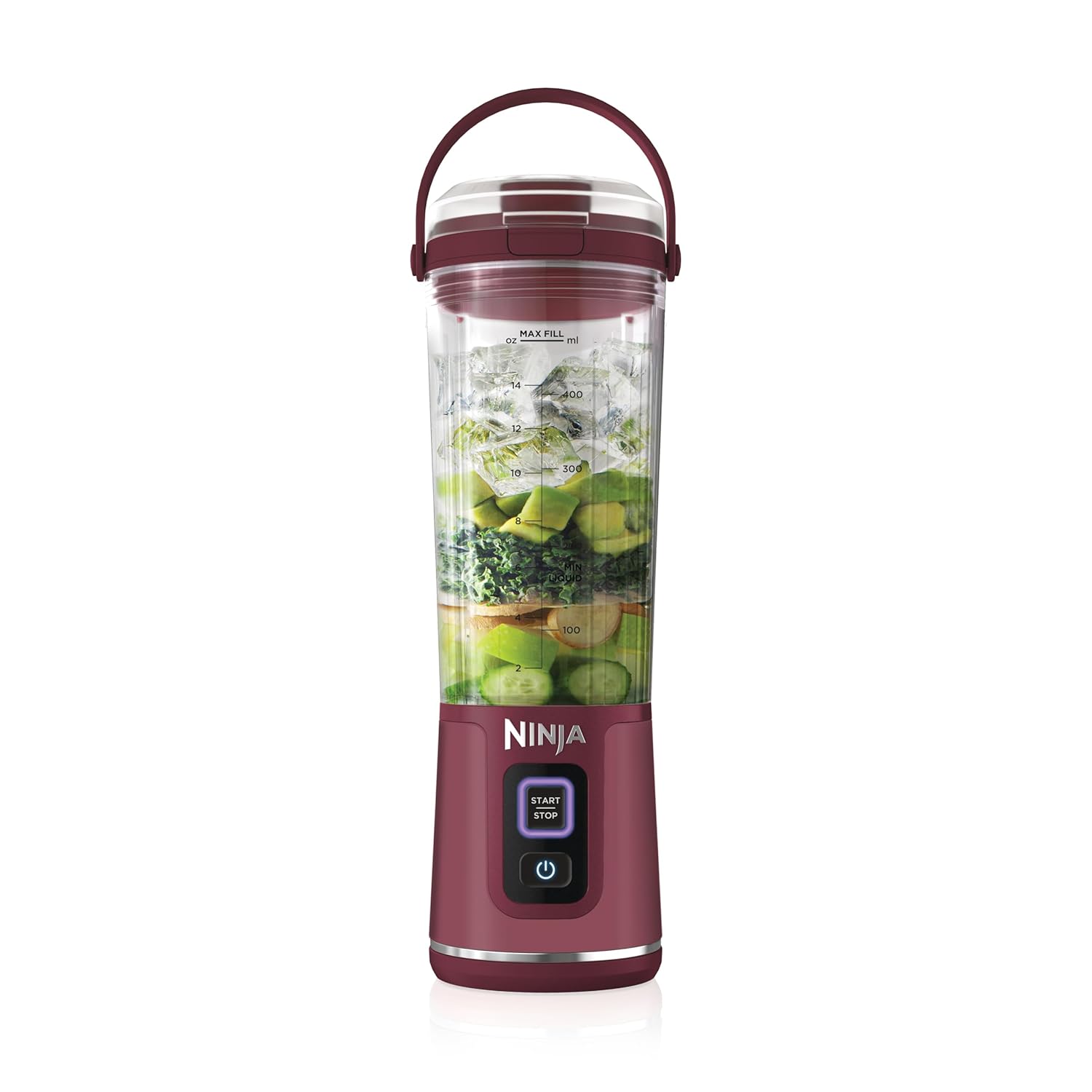 Ninja Blast Taşınabilir Şarjlı Blender, 530 Ml Karıştırma Haznesi, Sızdırmaz Kapak, Güçlü Mini Blender, Kablosuz Ve Şarj Edilebilir, USB-C, Buz Ve Meyve Parçalayabilir, Kırmızı