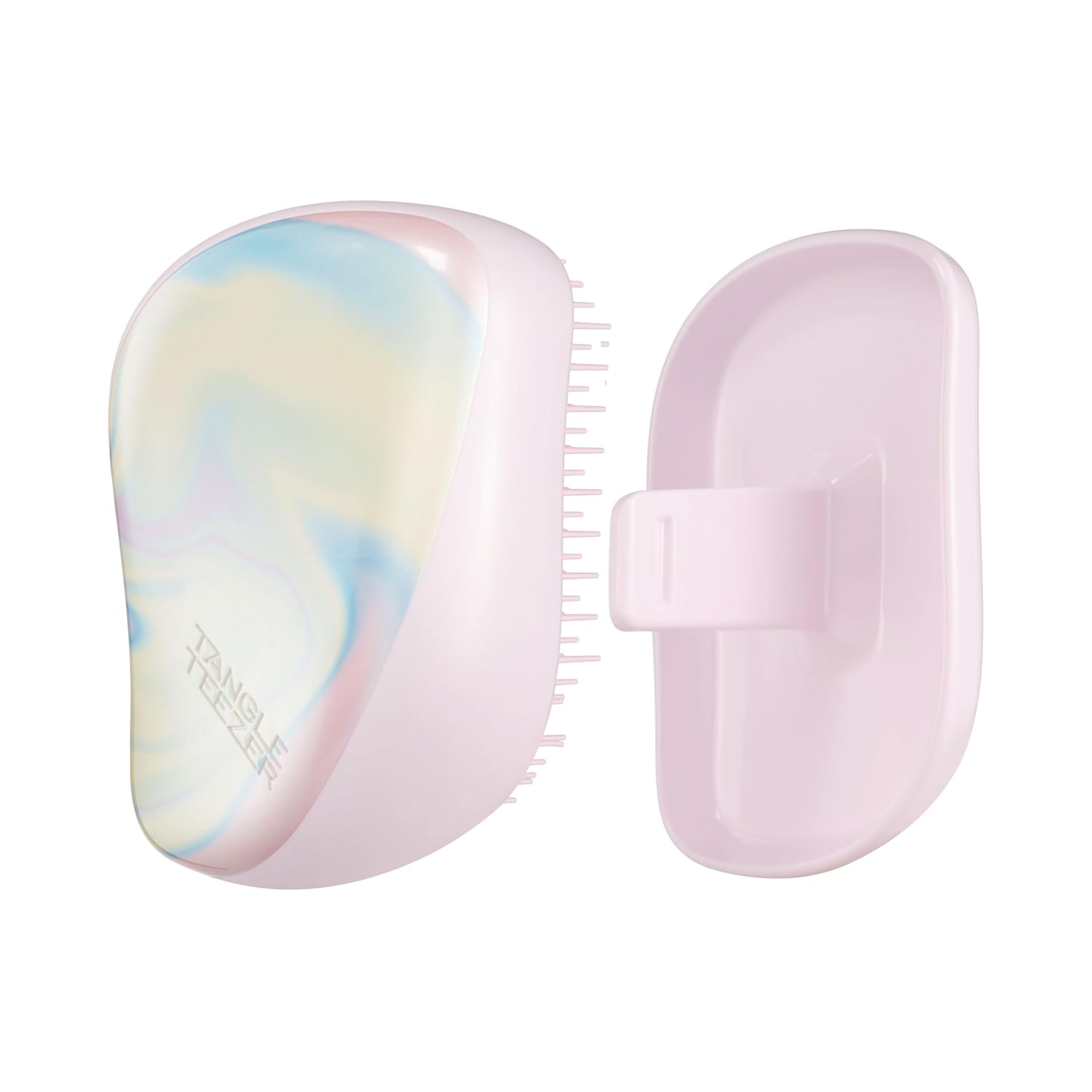 Tangle Teezer | Kompakt Şekillendirici Dolaşık Açıcı Saç Fırçası | Koruyucu Kapak ve İki Katmanlı Diş Tasarımı ile Seyahat Dostu | Islak, Kuru ve Flyaway Saçlar için Mükemmel | Dondurma Girdabı