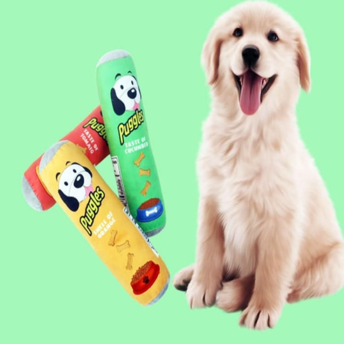 Tineke Puggles Dayanıklı Sesli Köpek Oyuncağı 1 Adet (Orange)