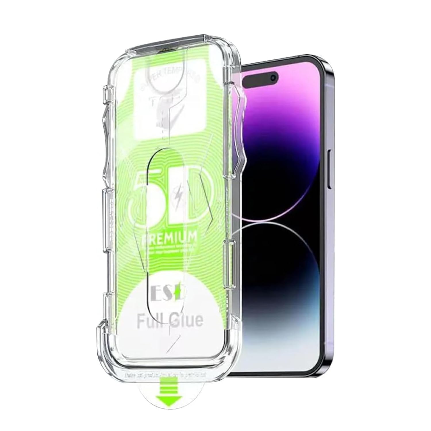 BABİLDEN Apple iPhone 16E / iPhone 14 / iPhone 13 / iPhone 13 Pro İle Uyumlu Hizalama Aparatlı ve Takılırken Camın Altında Kesinlikle Toz Bırakmayan Darbelere Karşı Ekstra Güçlü Ekran Koruyucu Cam