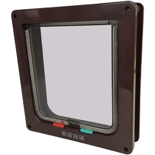 Glipet Kedi Köpek Kapısı 4 Yollu 25x23,5x5 cm Kahverengi