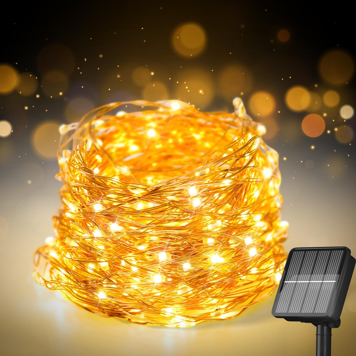 Selarlyt Dış Mekan için Solar String Işıklar, 200 LED 72 Ft Güneş Işığı Dış Mekan Su Geçirmez 8 Modlu, Güneş Işığı Dış Mekan Veranda Ağacı Noel Partisi Düğün Dekoru için (Sıcak Beyaz)