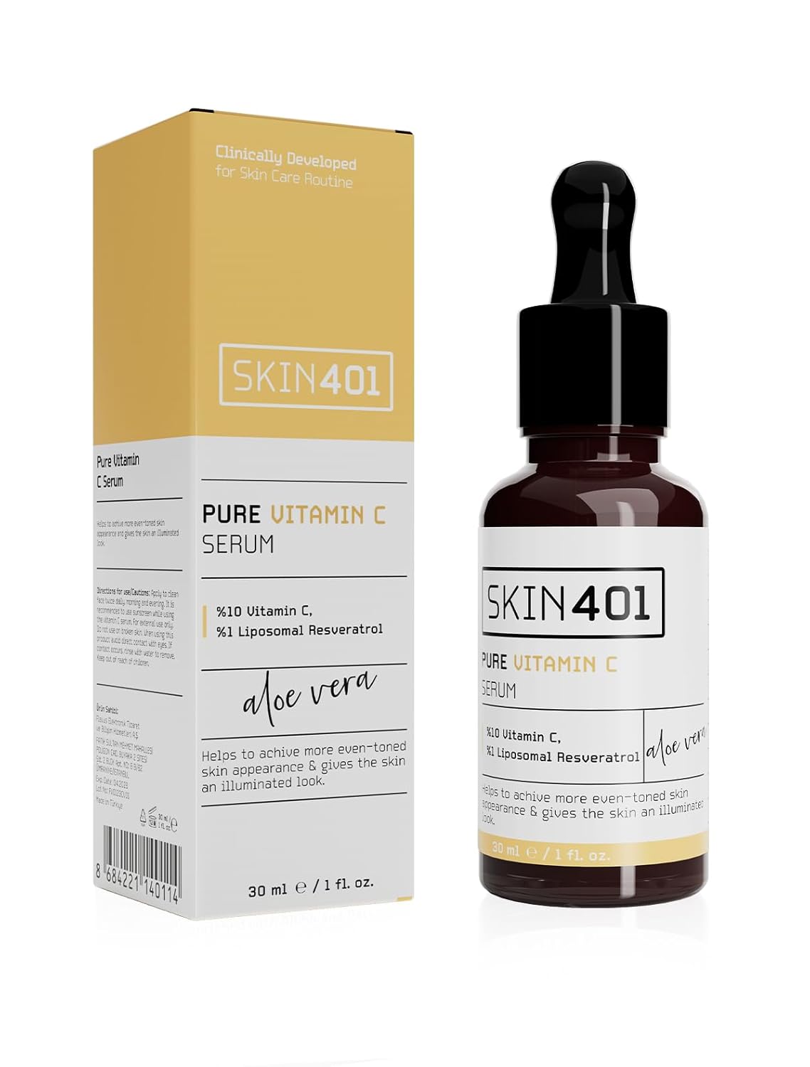 Skin401%10 Vitamin C Aydınlatıcı Renk Tonu Eşitleyici Serum 30ml