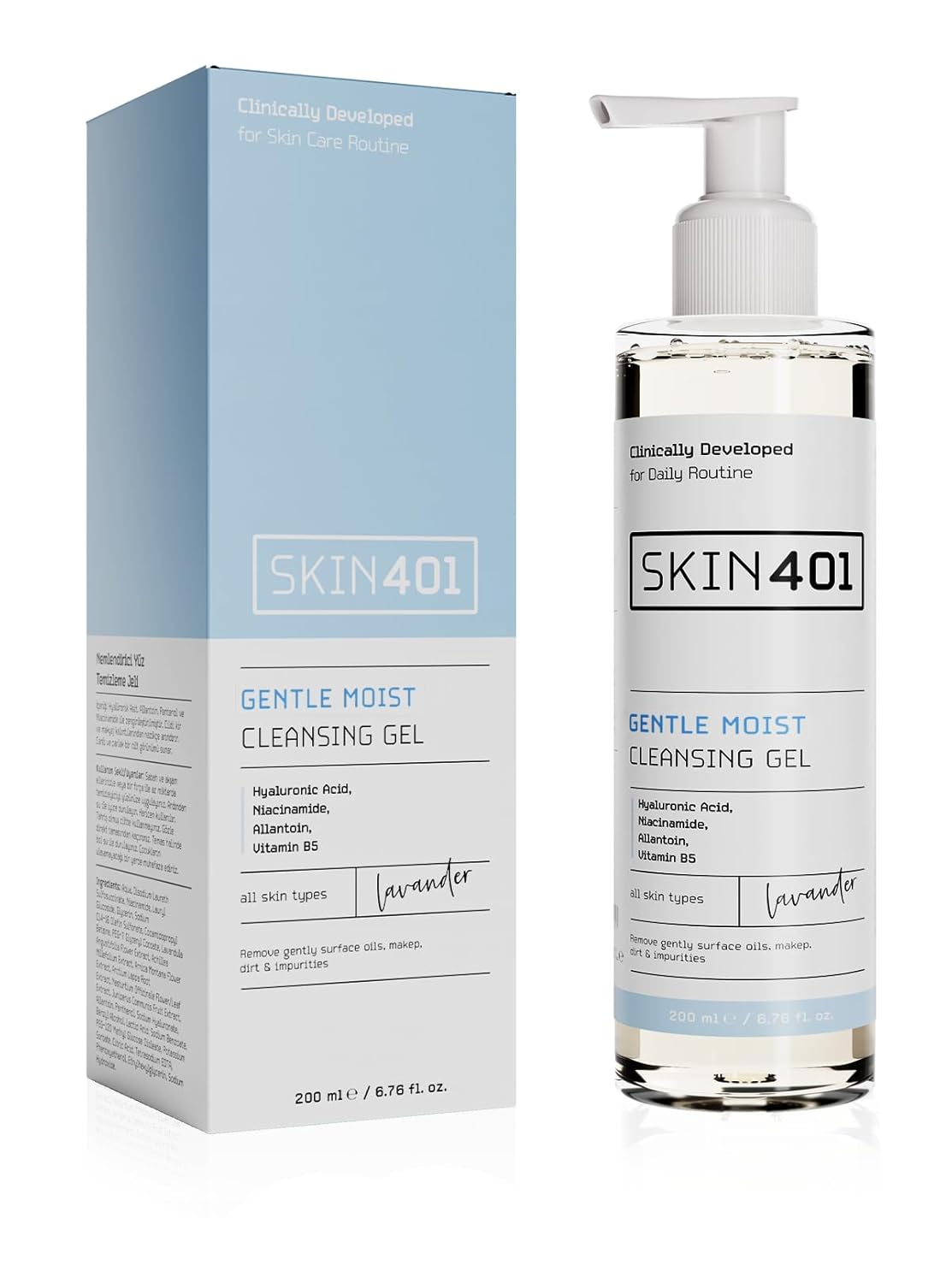 Skin401 Nemlendirici Tazelik ve Parlaklık Veren Yüz Temizleme Jeli 200ml