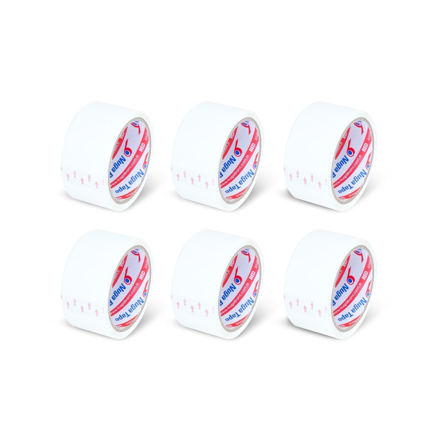 NUGA 45 MM X 40 MT BEYAZ KOLİ BANDI 6 ADET