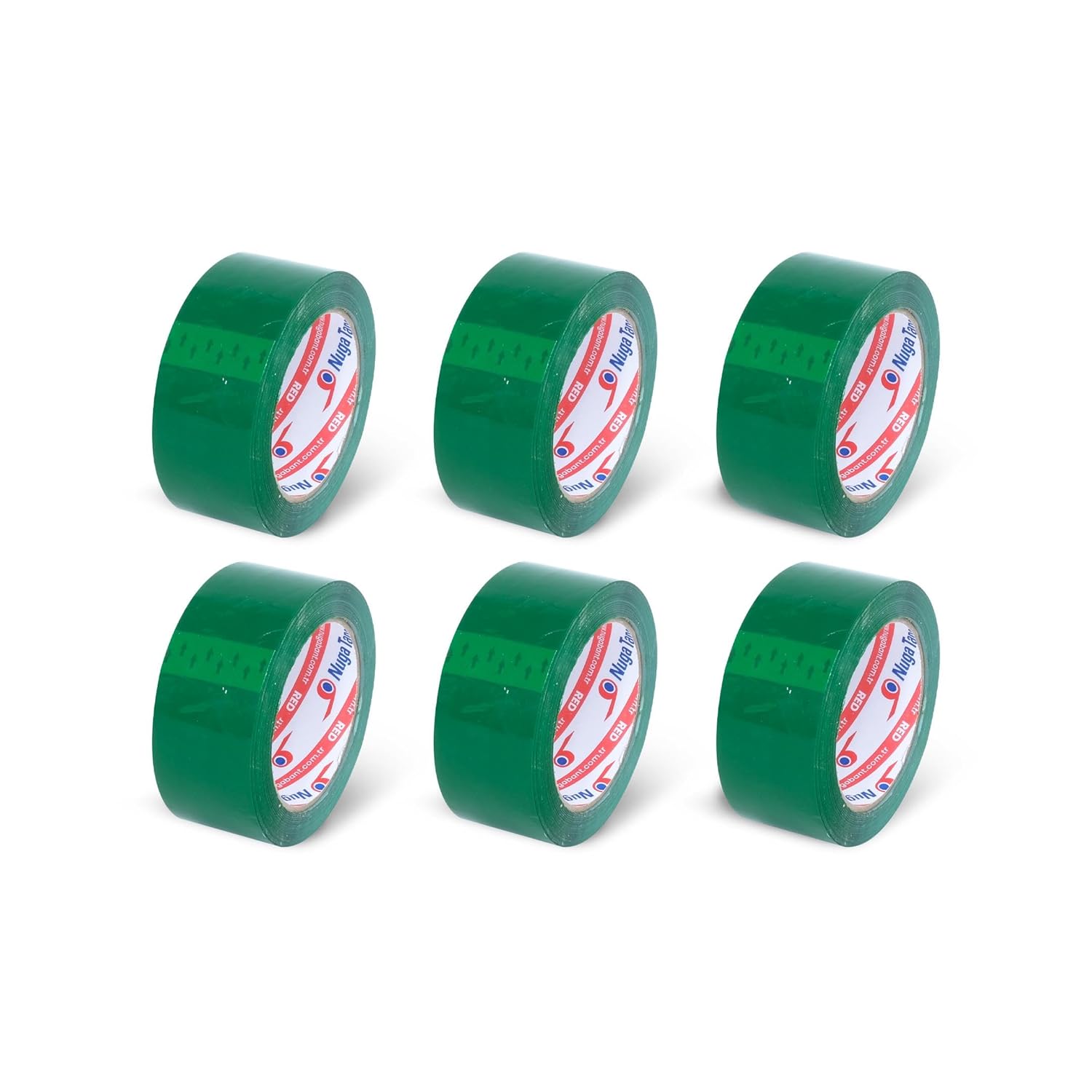 NUGA 45 MM X 100 MT YEŞİL KOLİ BANDI 6 ADET