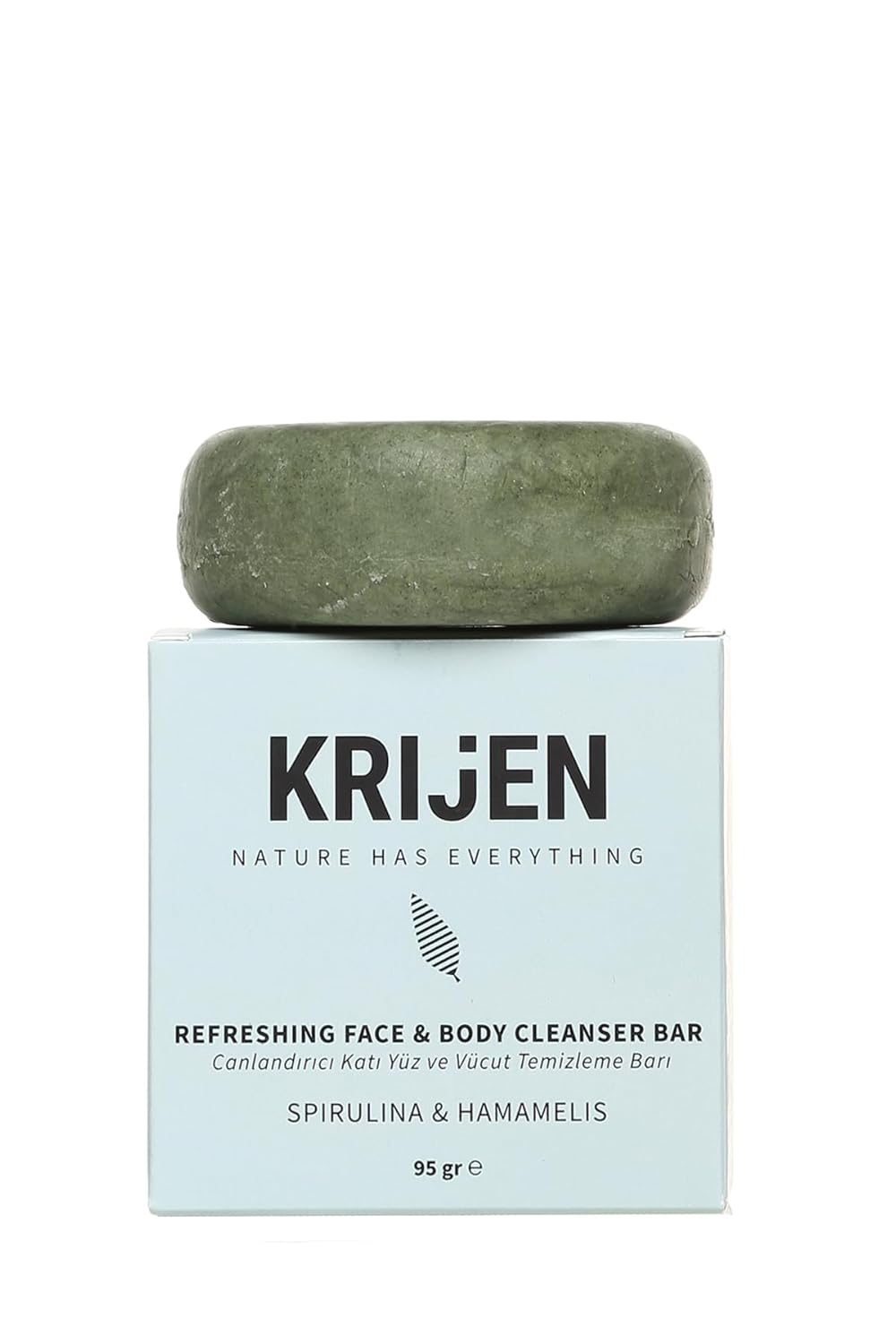 Canlandırıcı Etkili Spirulina & Hamamelis Yüz Ve Vücut Temizleme Barı