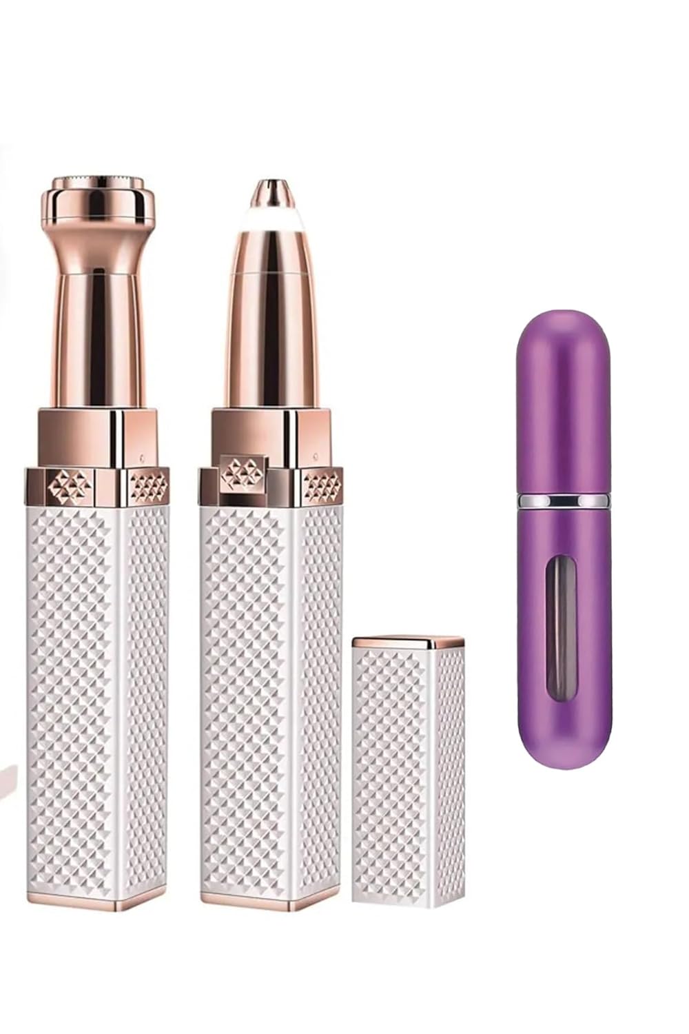 Mobee Luxury 2 Başlıklı Kıl Tüy Bıyık Kaş Alma Epilatörü Ve Mini Parfüm Şişesi