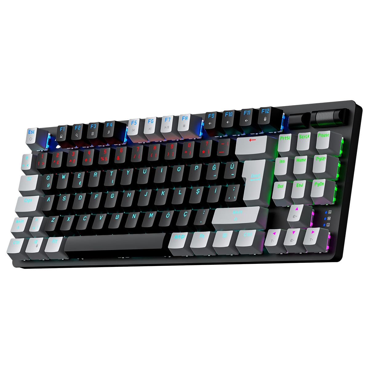 Game Power Eva 5 60M Mekanik Red Switch Türkçe Q 88 Tuş USB Gaming Klavye - 3 Yıl Garantili