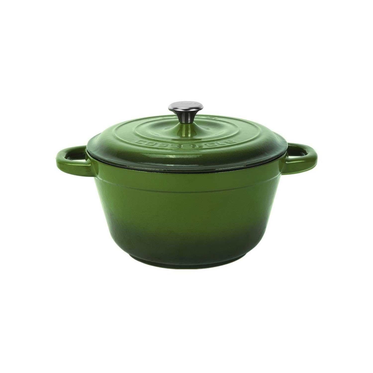 Lava Döküm Yuvarlak Tencere Döküm Demir Kapak New Heritage Serisi Çap(Ø)22cm. Yeşil