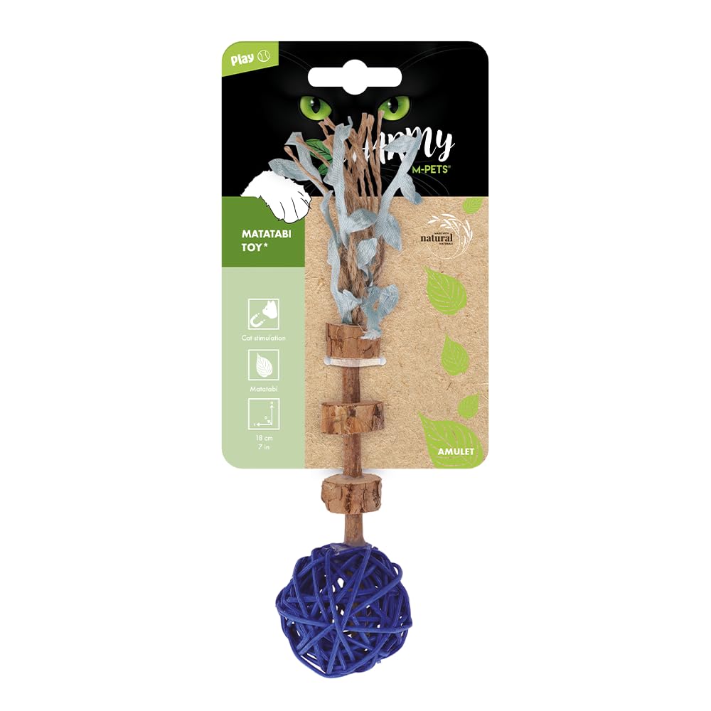 M-PETS CHARMY AMULET MATATABİ KEDİ OYUNCAĞI BLUE